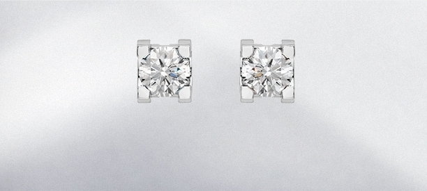 cartier diamond cluster earrings