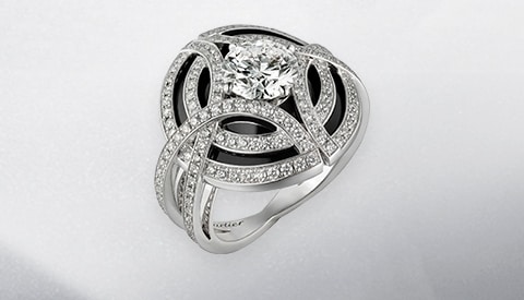 cartier square diamond ring