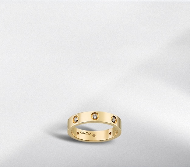 cartier three gold ring
