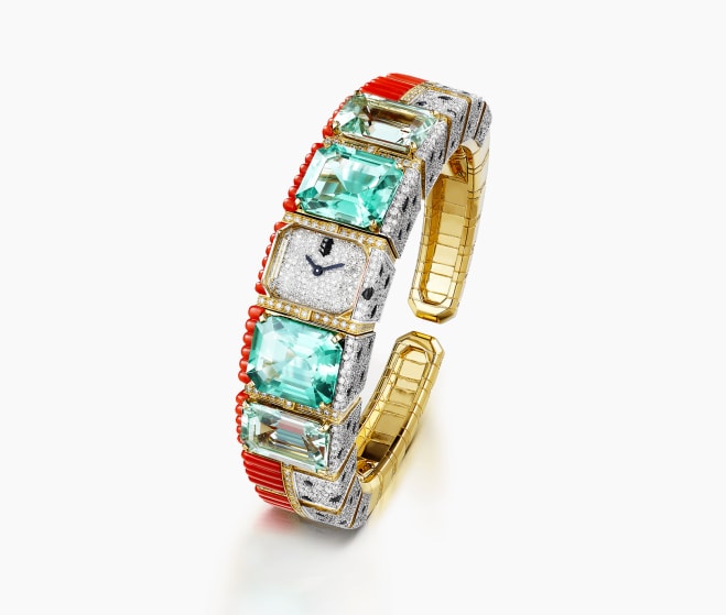 Panthère tropicale bracelet-watch, 2020