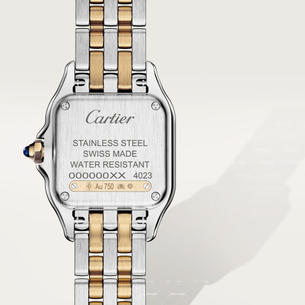 Panthère de Cartier 腕錶 小型款，石英機芯，18K黃金，精鋼