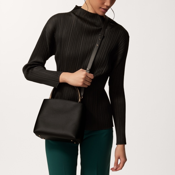 手袋，小型款，Panthère Double de Cartier 黑色粒面小牛皮