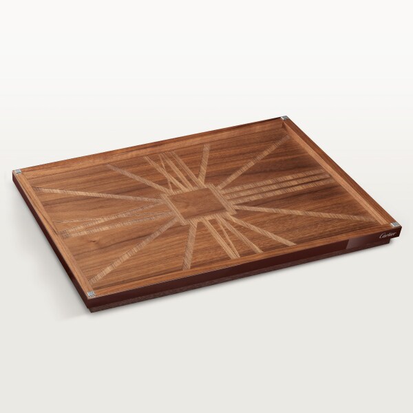Santos de Cartier rectangular tray Walnut wood