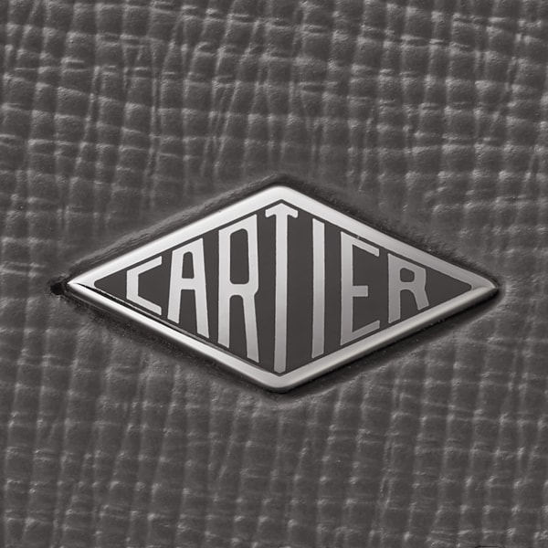 Cartier Losange 卡片夾 灰色粒面小牛皮，灰色琺瑯及鍍鈀飾面