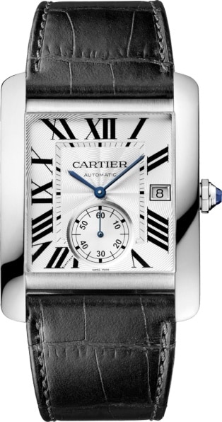 cartier leather tank watch