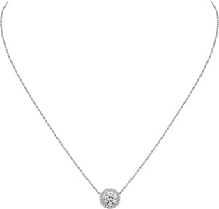 cartier silver diamond necklace