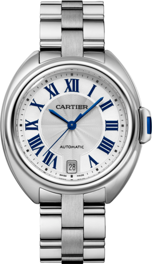 Cartier Santos de Cartier Ref 4072 Diamond Bezel Stainless Steel Watch with Box