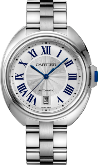 cartier men's stainless steel watch