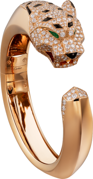 Panthère de Cartier bracelet Rose gold, onyx, emeralds, diamonds