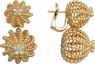 Cactus de Cartier 耳環 18K黃金，鑽石