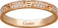 <span class='lovefont'>A </span> ring, small model Rose gold, diamonds