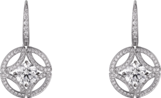 Galanterie de Cartier 耳環 18K白色黃金，鑽石