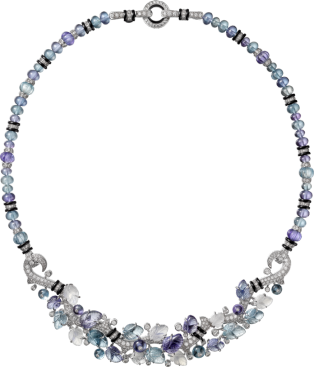 Necklace with engraved stones