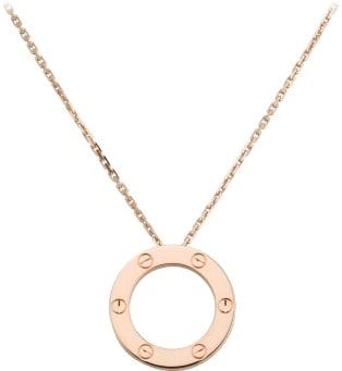 cartier love rose gold necklace
