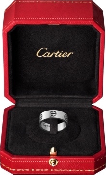 cartier love white gold ring