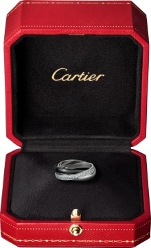 cartier trinity black and white ring