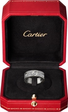 cartier love ring diamond paved