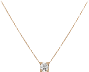 C de Cartier necklace Rose gold, diamond