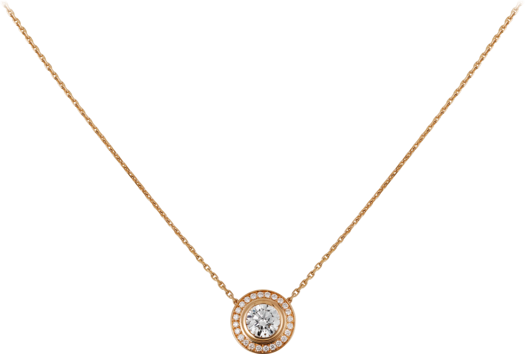 Cartier d'Amour 項鏈18K玫瑰金，鑽石