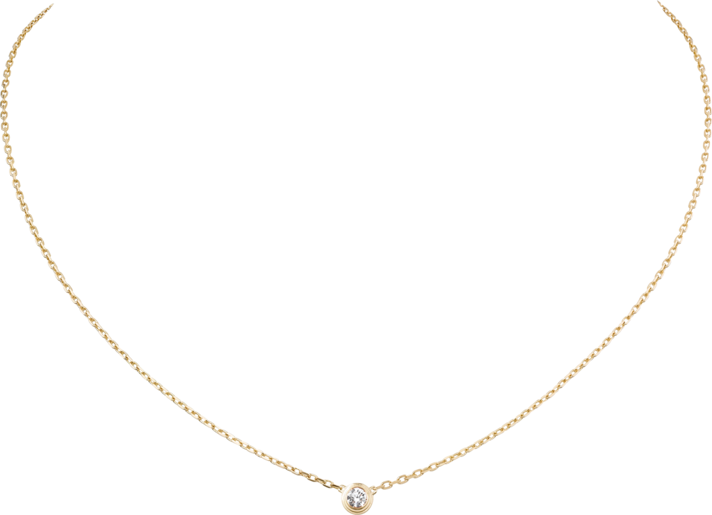 Cartier d'Amour 項鏈，大型款18K黃金，鑽石