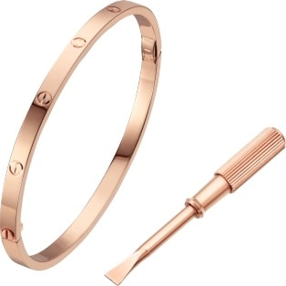 cartier love bracelet pink gold sm