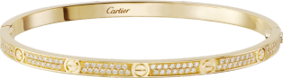 <span class='lovefont'>A </span> bracelet, small model, paved Yellow gold, diamonds