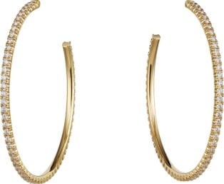 cartier gold and diamond earrings