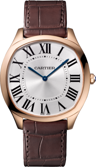 cartier leather mens watch