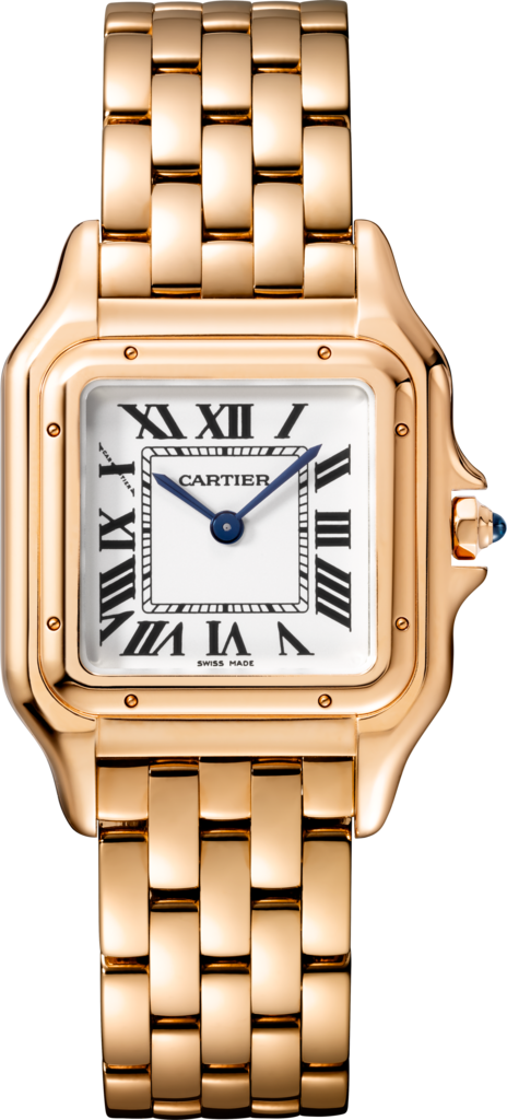Panthère de Cartier 腕錶中型款，石英機芯，18K玫瑰金