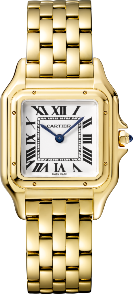 Panthère de Cartier 腕錶中型款，石英機芯，18K黃金