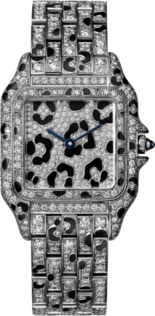 cartier white gold watch with diamonds