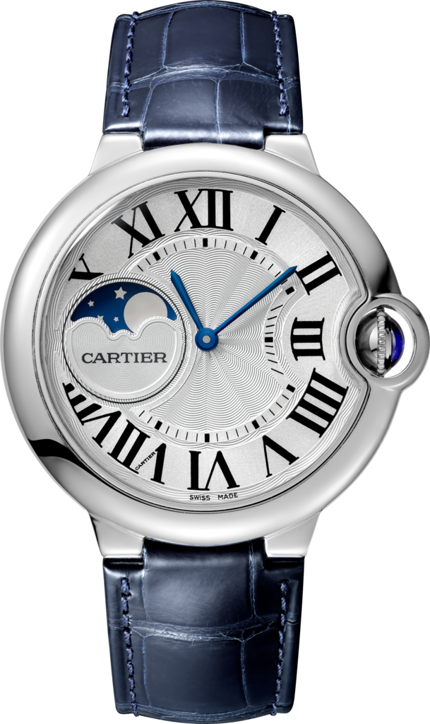 Ballon Bleu de Cartier watch37 mm, steel, leather