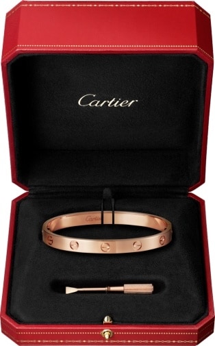 black gold cartier love bracelet