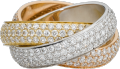 Trinity ring, LM White gold, yellow gold, rose gold, diamonds