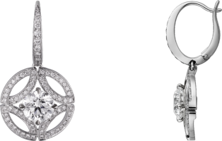 Galanterie de Cartier 耳環 18K白色黃金，鑽石