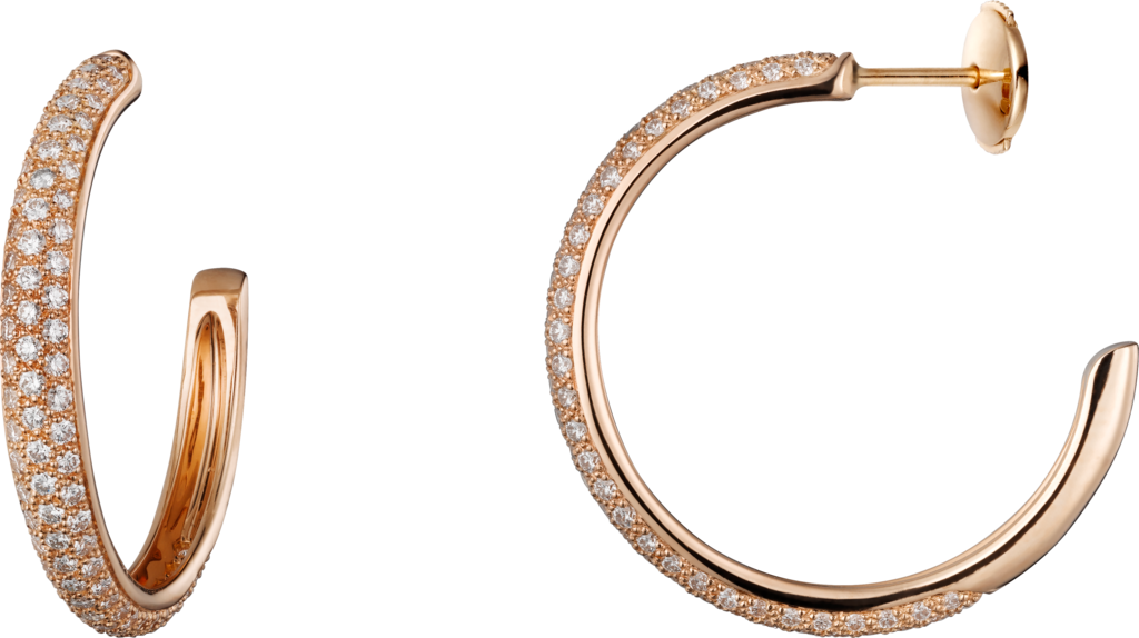 Etincelle de Cartier 耳環18K玫瑰金，鑽石