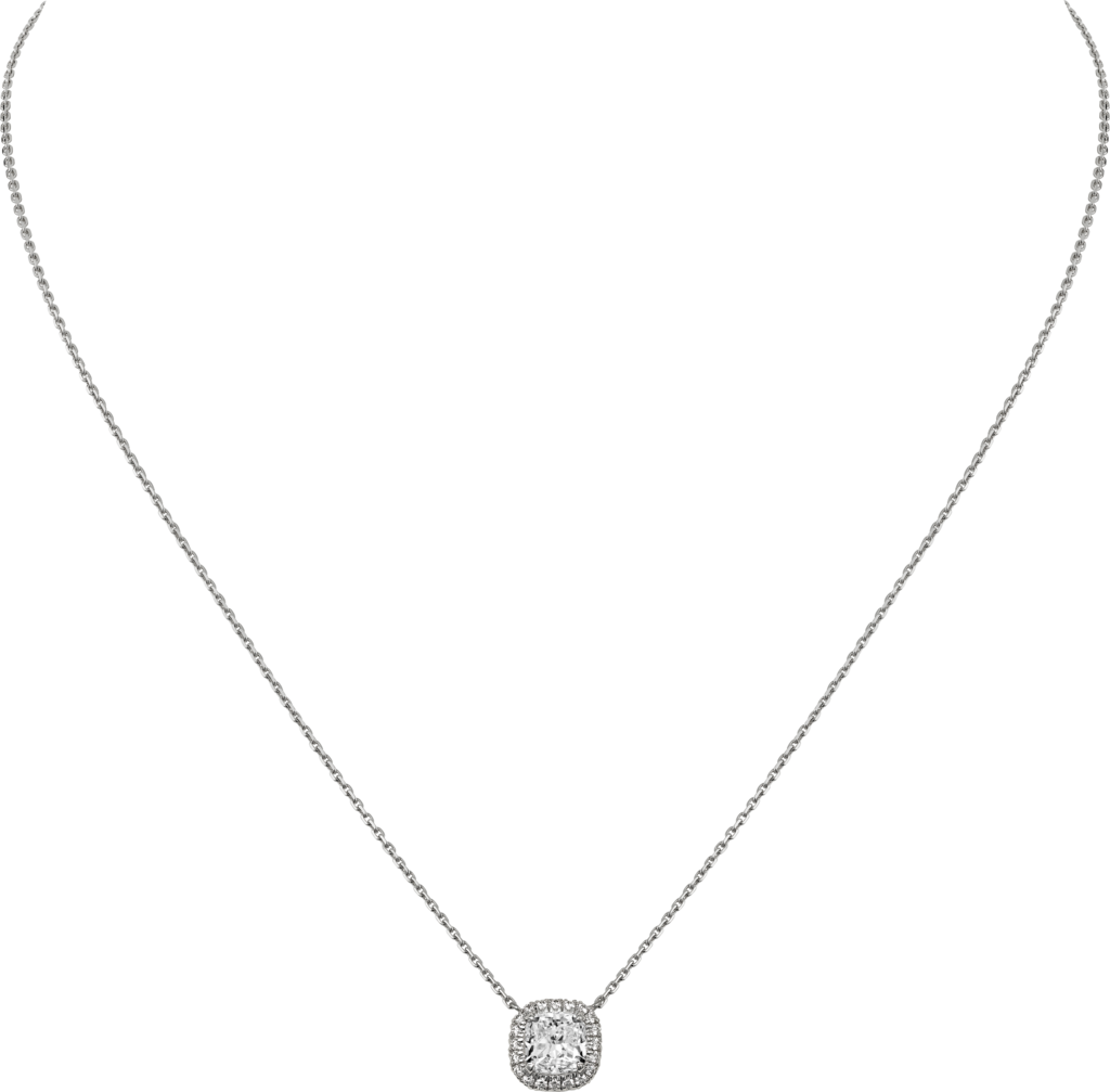 Cartier Destinée 項鏈18K白色黃金，鑽石