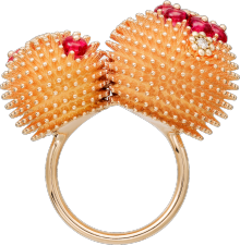 Cactus de Cartier 戒指 18K玫瑰金，尖晶石，鑽石