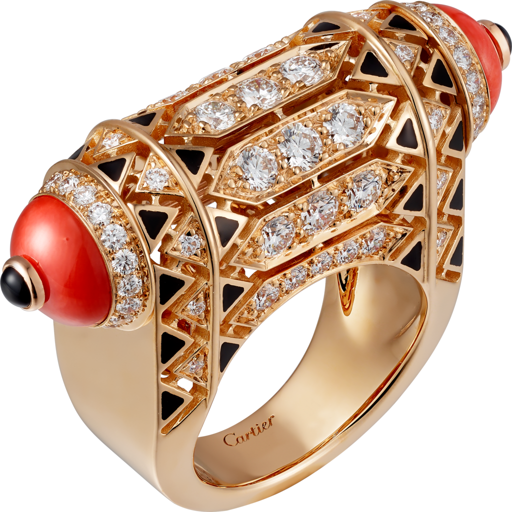 cartier ring rose gold diamond