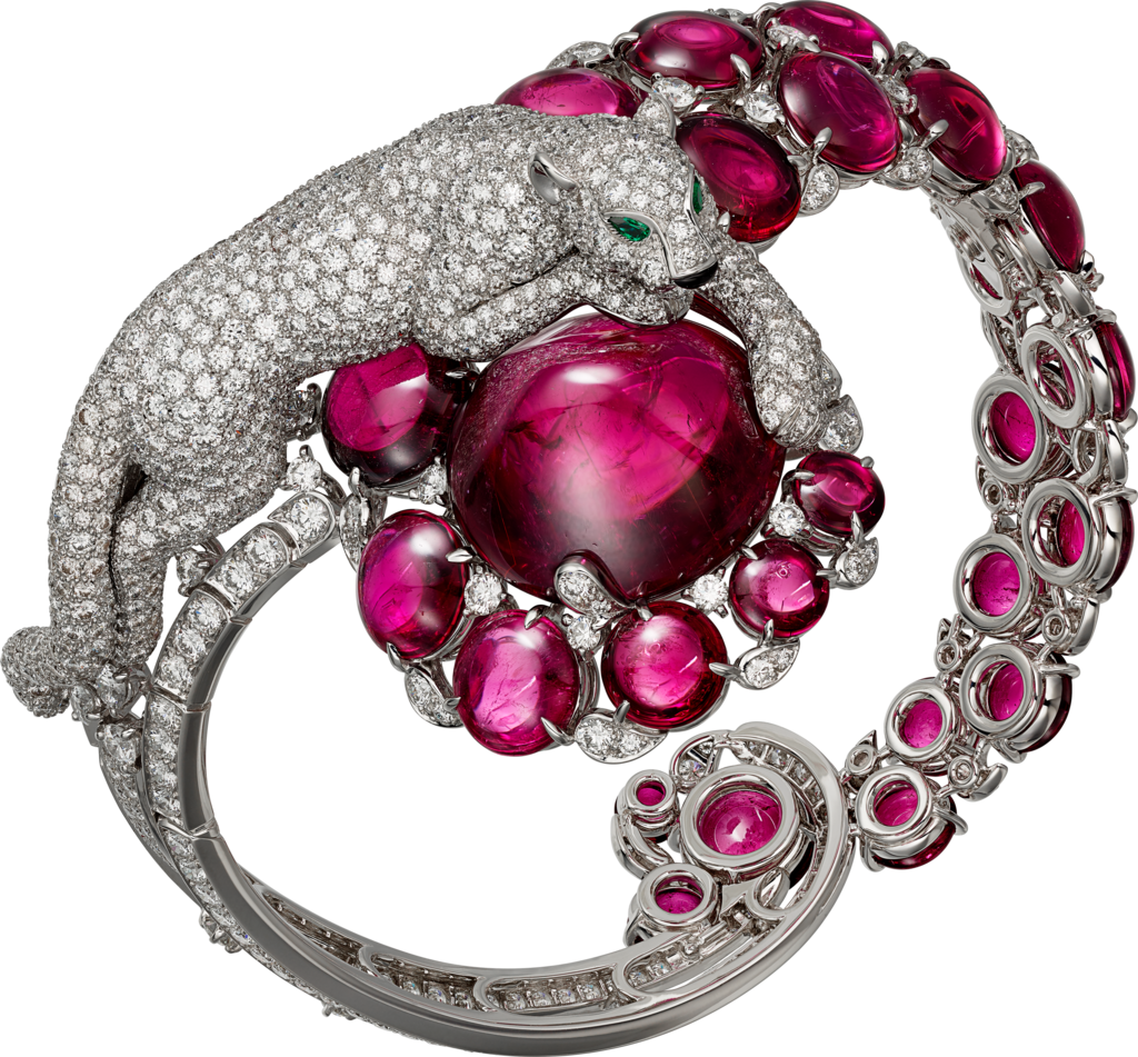 cartier diamond ruby bracelet