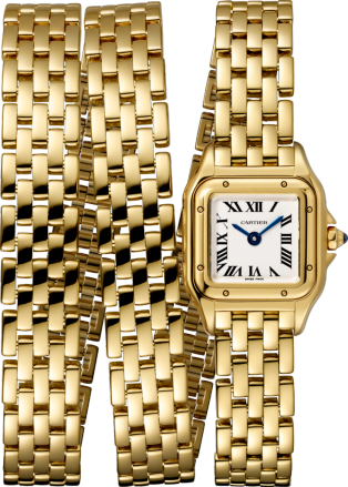 Panthère de Cartier 腕錶 迷你款，石英機芯，18K黃金