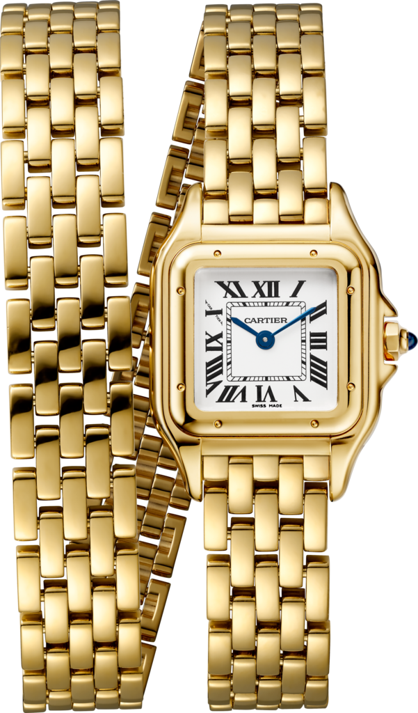 Panthère de Cartier 腕錶小型款，石英機芯，18K黃金
