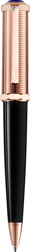 Santos-Dumont ballpoint pen Black composite, metal, rose golden-finish