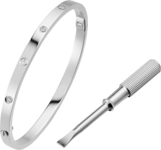 cartier style silver bracelet