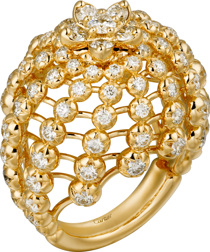 Cactus de Cartier 戒指18K黃金，鑽石