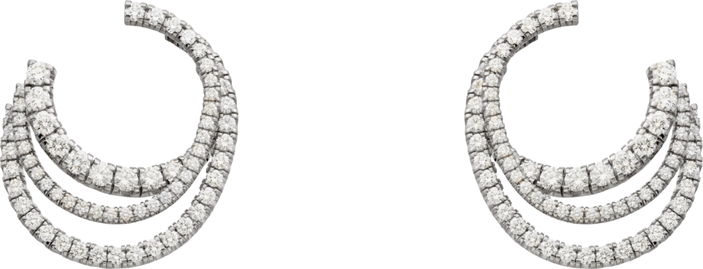 Etincelle de Cartier 耳環18K白色黃金，鑽石