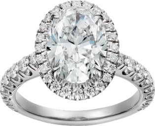 cartier oval diamond ring