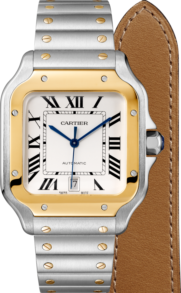 Cartier Tank Solo watch Stainless Steel with Diamonds,Blue Sapphires