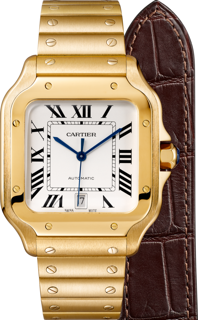 cartier gold santos watch