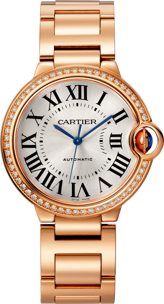 Ballon Bleu de Cartier 腕錶36毫米，自動上鏈機械機芯，18K玫瑰金，鑽石